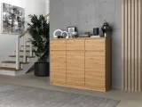 komoda-3d3s-120-cm-dab-artisan-3-szuflady-3-drzwi-szafka-do-salonu-sypialni-stan-nowy
