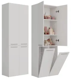 szafka-regal-slupek-nel-dd-2k-kosz-60cm-biel