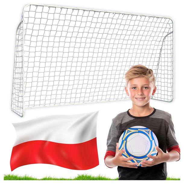 Bramka Do Piłki Nożnej Metalowa Piłkarska Duża 300x200cm Stabilna Z Siatką