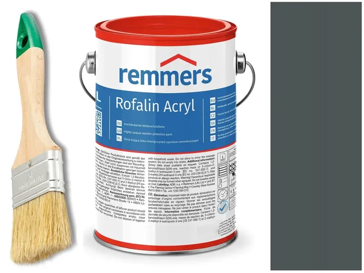Remmers Rofalin Acryl farba do drewna ANTRACYT 5 L