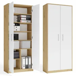 regal-z-drzwiami-180-cm-dab-artisan-bialy-8-polek-do-biura