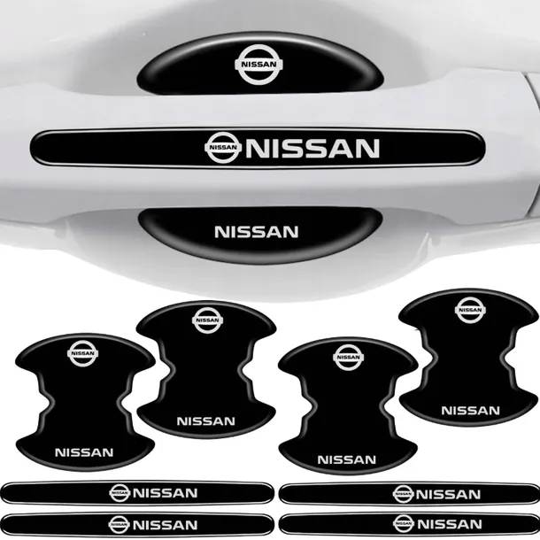Naklejki ochronne pod klamki samochodu NISSAN MOCNA FOLIA 8 szt