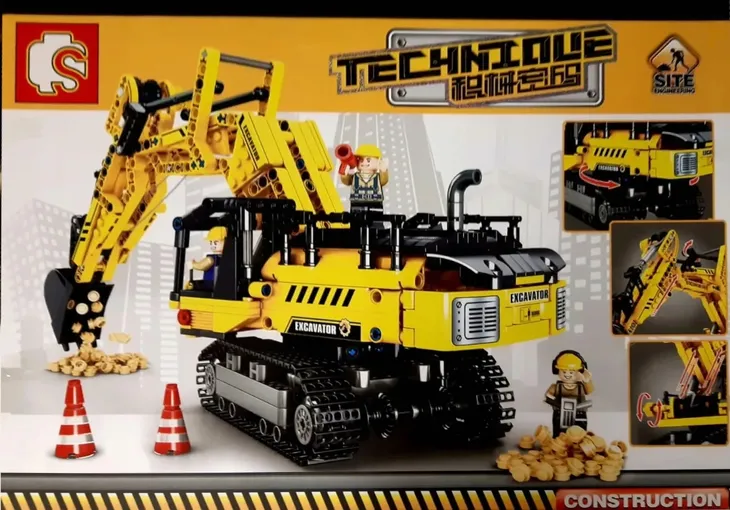 klocki-techniczne-koparka-ruchome-elementy-841-el-technic-stan-nowy-plec-chlopcy