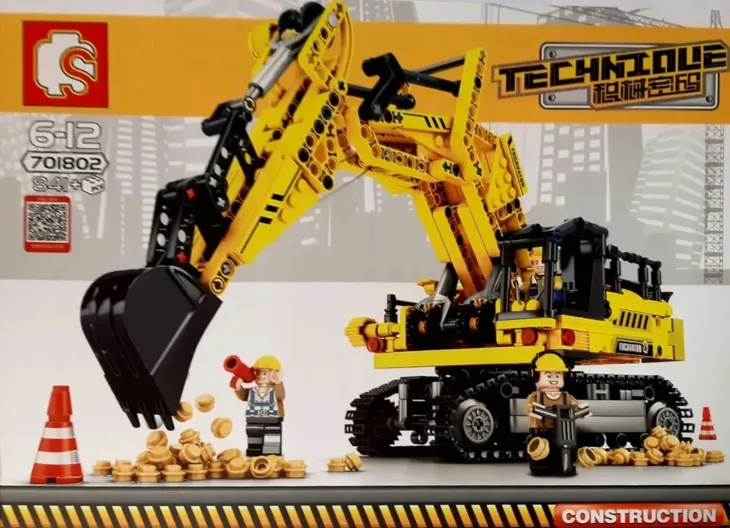 klocki-techniczne-koparka-ruchome-elementy-841-el-technic-stan-nowy-bohater-inny