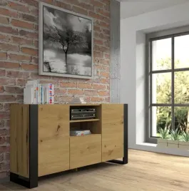 komoda-mondi-2d1k-158-cm-dab-artisan-czarny-loft