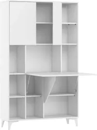 biurko-rozkladane-regal-megan-2-bialy-mat