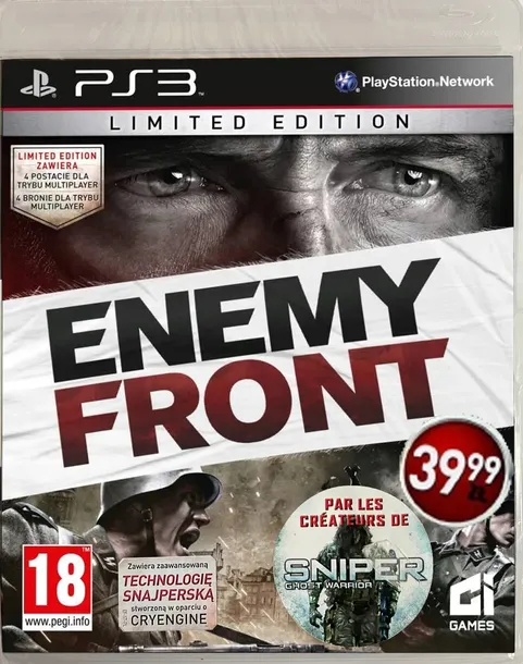 Enemy Front Limited Edition Okładka Polska (Gra na PS3)