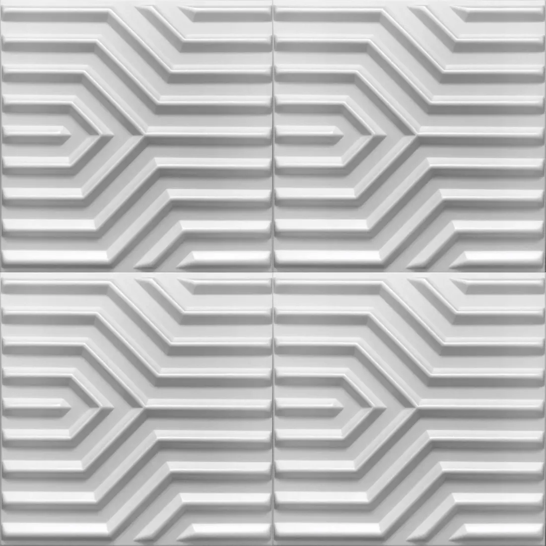 biale-kasetony-sufitowe-panel-scienne-3d-zygzak-2m2-stan-nowy