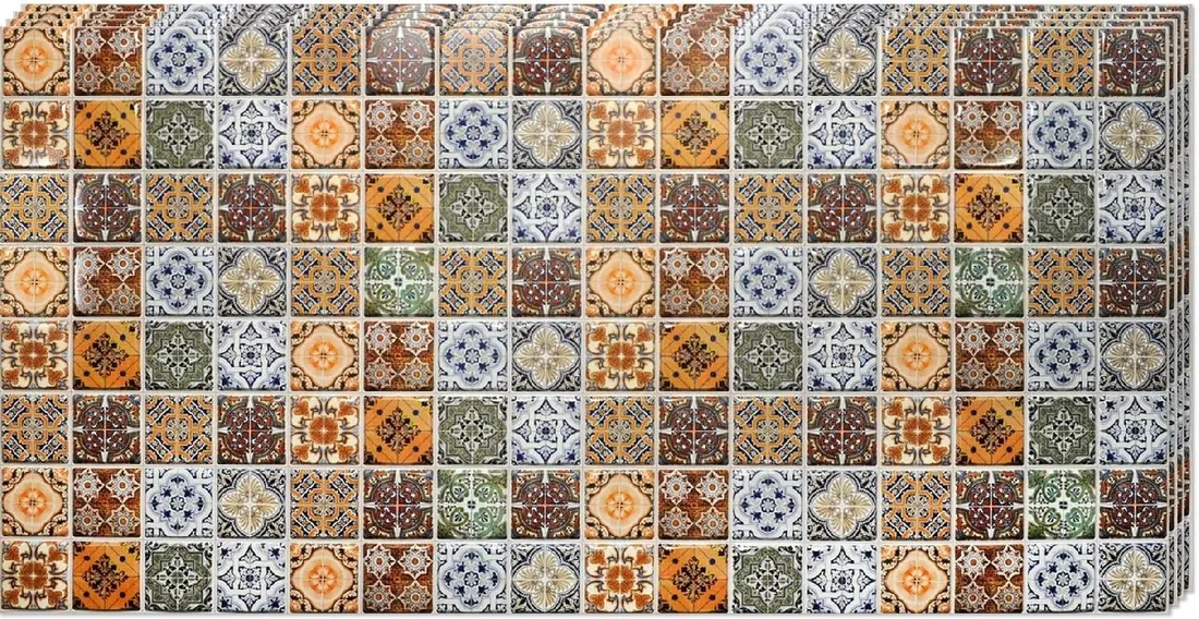 panele-scienne-patchwork-plytki-3d-pcv-charm-4szt-stan-nowy