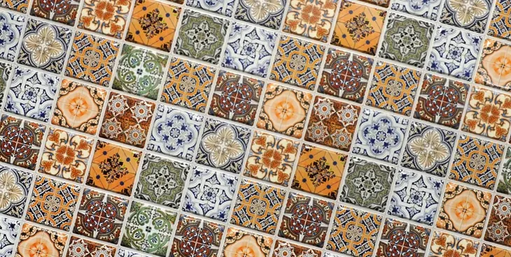 panele-scienne-patchwork-plytki-3d-pcv-charm-4szt-stan-nowy