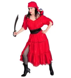 stroj-piratka-pirat-czerwona-piraci-suknia-s
