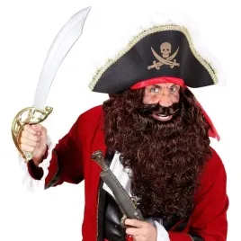 broda-wasy-mnicha-zakonnika-pirata-brazowa-dluga
