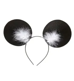 opaska-myszka-mickey-miki-z-bialymi-piorkami