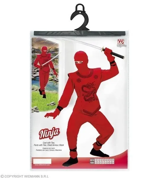 stroj-ninja-wojownik-karateka-red-140-rozmiar-140