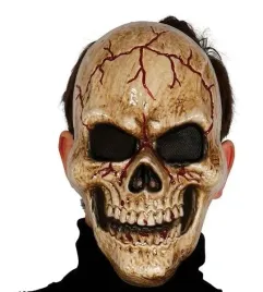 maska-na-twarz-straszny-szkieletor-brazowa-czaszka-szkieleta-halloween