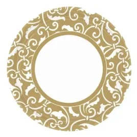 talerzyki-ornament-zloty-urodziny-8szt-23cm