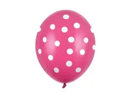 balony-balon-rozowe-w-biale-kropki-6-szt-30-cm