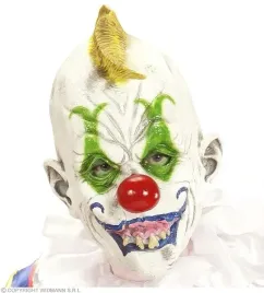 maska-halloweenowa-klaun-z-zoltym-irokezem