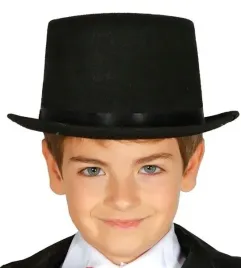 kapelusz-cylinder-czarny-klasyczny-filc-dzieciecy