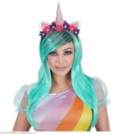 peruka-opaska-jednorozec-jednorozca-unicorn-turkus