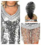 stroj-flapper-charleston-srebrny-cekiny-retro-xl-rozmiar-xl