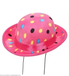 kapelusz-klaun-klauna-clowna-mini-rozowy-kropki