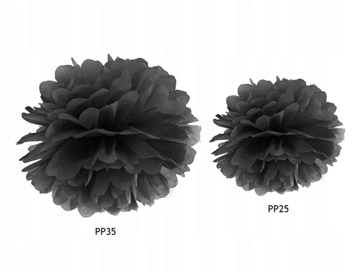 pompon-bibulowy-25-cm-czarny-urodziny-party-stan-nowy