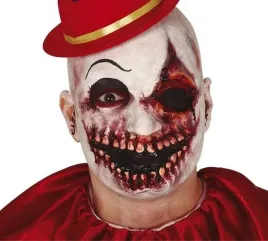 usta-z-zebami-charakteryzacja-blizna-zeby-make-up-straszny-klaun-halloween