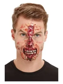 rana-rozdarty-nos-make-up-zombie-horror-halloween