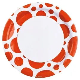 talerzyki-papierowe-pomaranczowe-kropki-23-cm