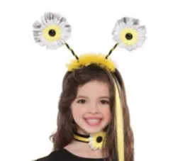 opaska-z-kwiatkami-czarno-bialo-zolta-pszczolka