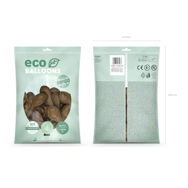 balony-eco-30-cm-pastelowe-czekoladowy-braz-stan-nowy