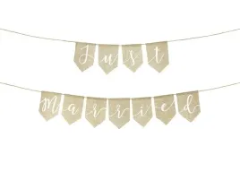 baner-girlanda-napis-just-married-slub-wesele