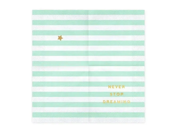 serwetki-papierowe-biale-never-stop-dreaming-paski