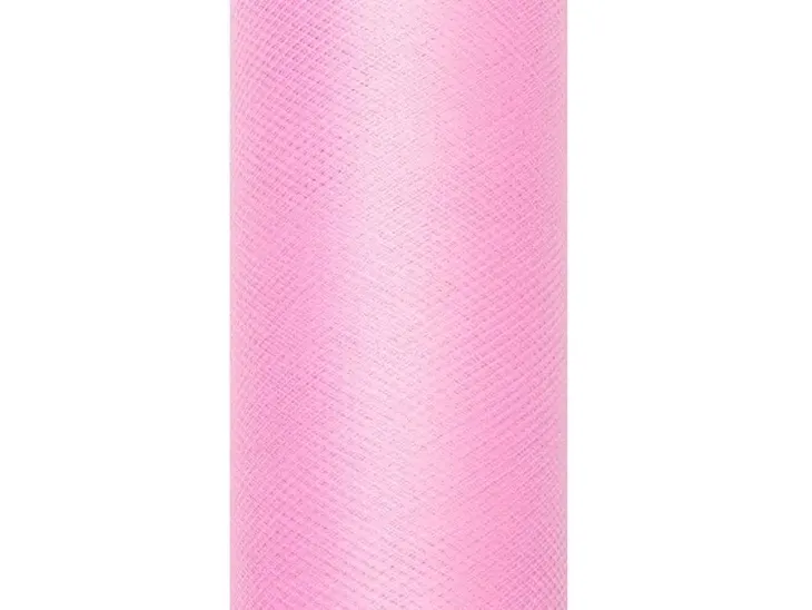 TIUL GŁADKI NA SZPULCE 30 cm x 9 m RÓŻOWY ŚLUB