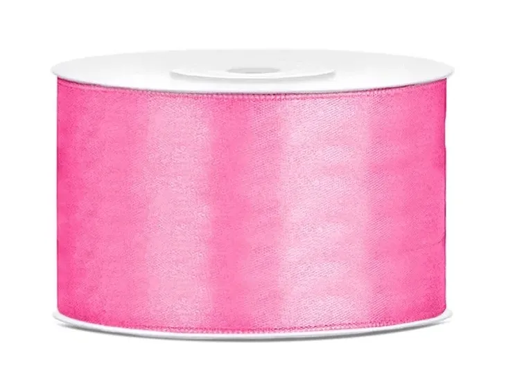 TASIEMKA WSTĄŻKA SATYNOWA RÓŻOWA 38mm/25m