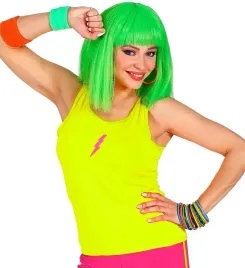 koszulka-top-neonowy-zolty-disco-lata-80-te