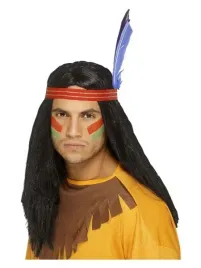 peruka-indianin-indianina-opaska-czarna-indianska