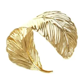 bransoletka-bransoleta-zlota-lisc-piorko-pioro