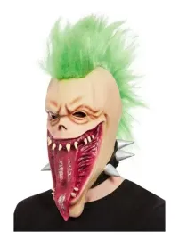 maska-lateks-irokez-czaszka-punk-straszny-potwor-zeby-jezyk-halloween