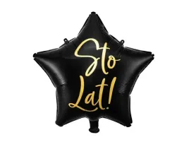 balon-foliowy-sto-lat-czarny-40-cm-matowy