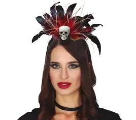 opaska-na-glowe-pioropusz-voodoo-z-piorami-czaszka-czacha-halloween