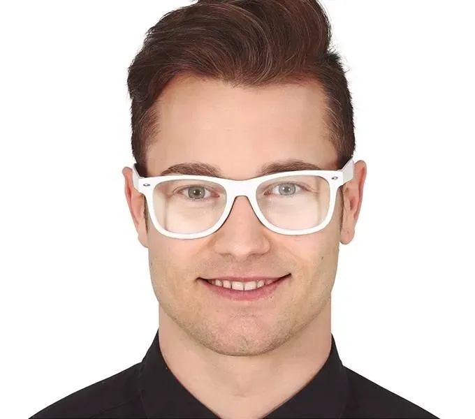 okulary-biale-klasyczne-nerd-kujon-karnawal