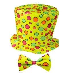 cylinder-w-groszki-mucha-klauna-zolty-kids