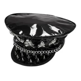 czapka-z-daszkiem-czarna-winyl-rock