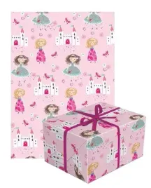 papier-prezentowy-rozowy-ksiezniczki-zamki