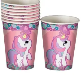 kubeczki-kubki-jednorazowe-kucyk-dzieci-8szt