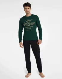 henderson-pizama-imress-40952-79x-ciemnozielono-czarny-zielony-xxl