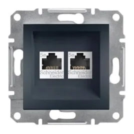 schneider-asfora-gniazdo-komputerowe-2x-rj45-kat-5e-utp-antracyt-bez-ramki