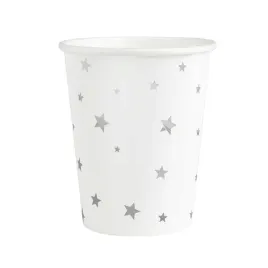 kubki-papierowe-biale-w-srebrne-gwiazdki-6szt